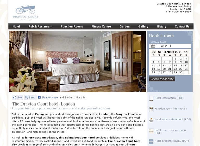 Hotel websites