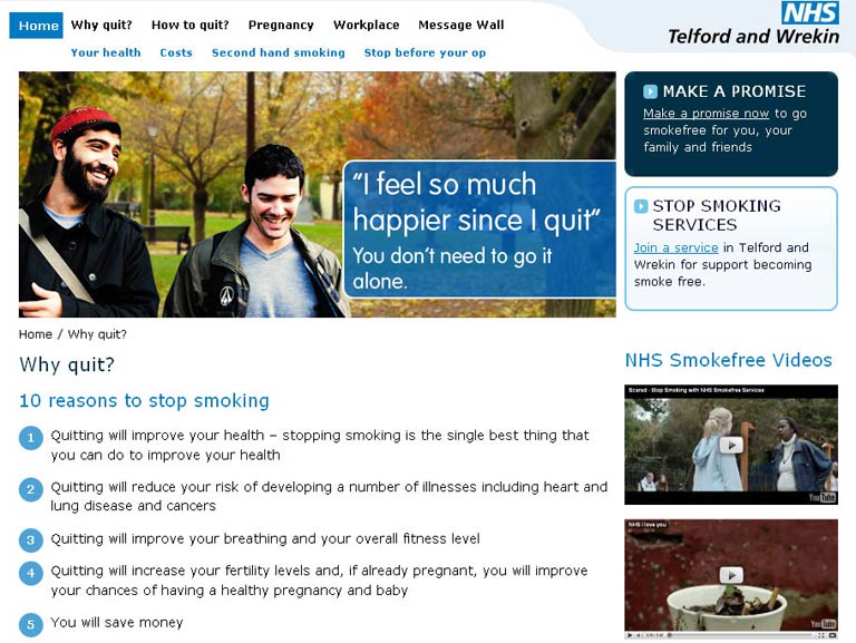 Stop Smoking NHS campaign site